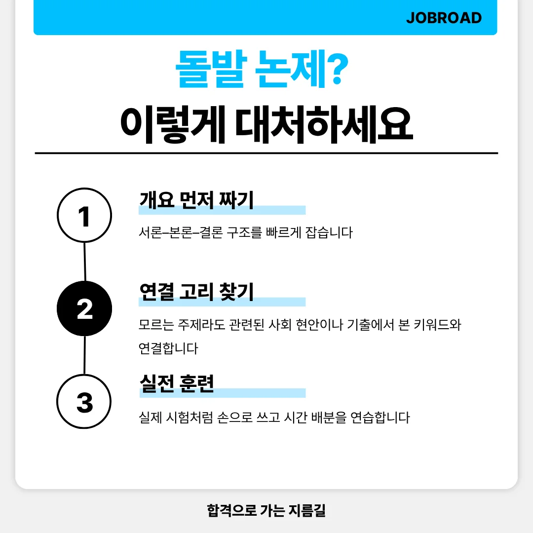 공기업 논술 돌발 논제 대처법