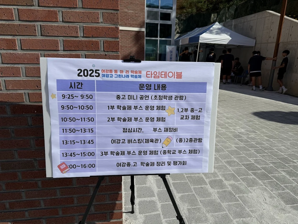 2025 여강 중,고등학교의 학술제