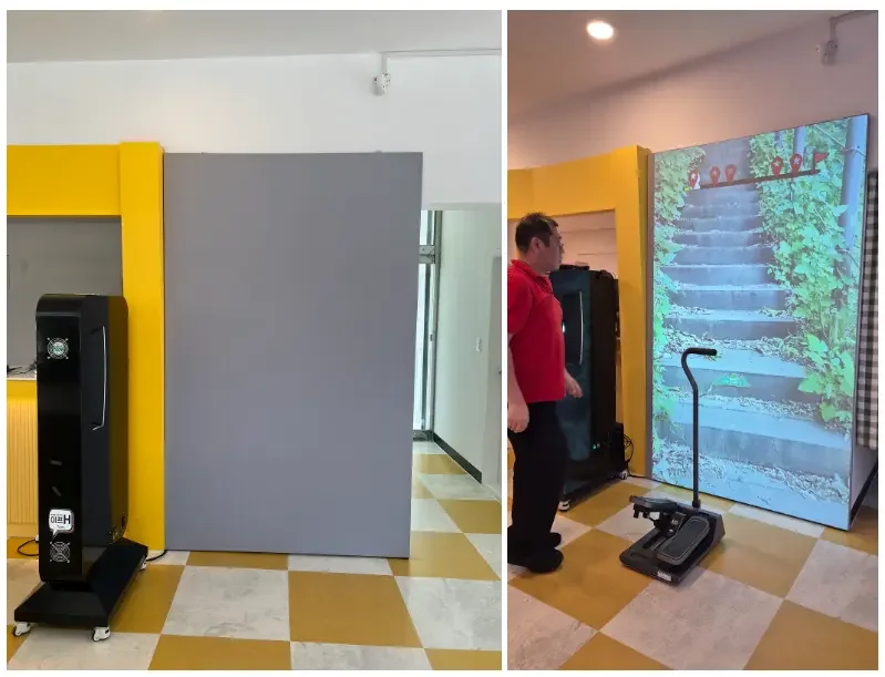 Vertical type of projection kiosk