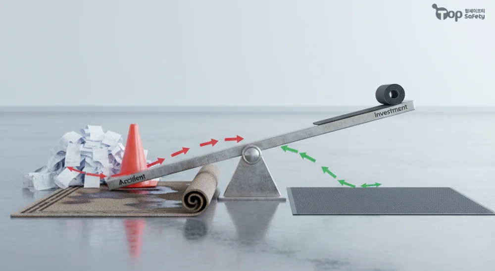 입구·복도·젖은 구역·로딩독 우선 적용 구역 지도