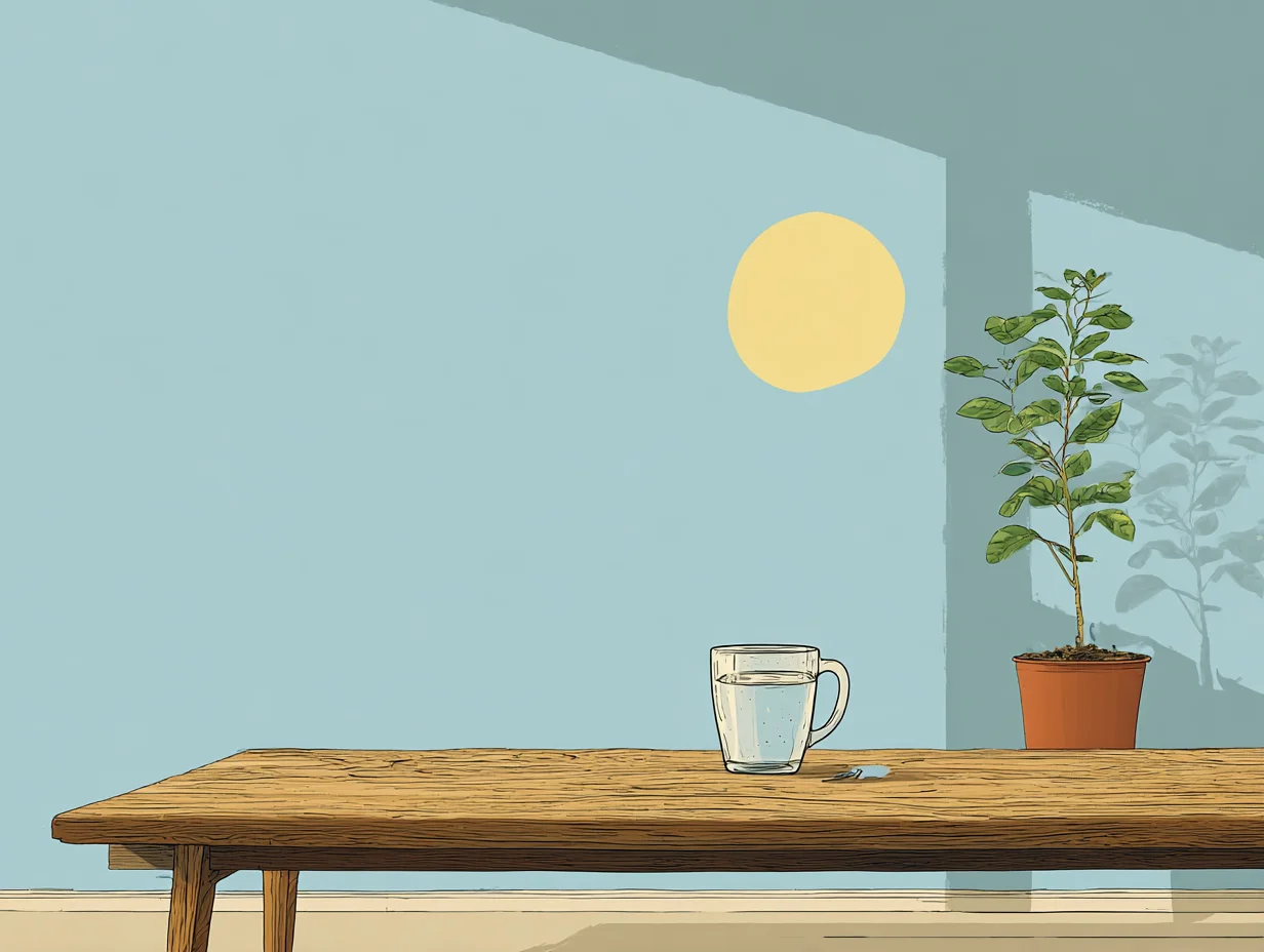 아침 긍정 확언 습관을 상징하는 파스텔톤 아침 햇살과 밝은 원형 빛