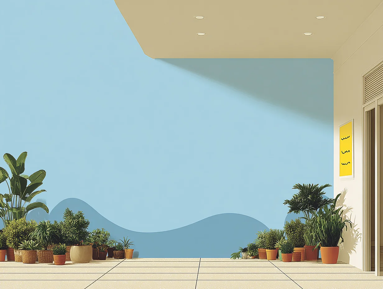 시각적 혼잡이 줄고 마음이 편안해지는 과정을 추상적으로 표현한 이미지.