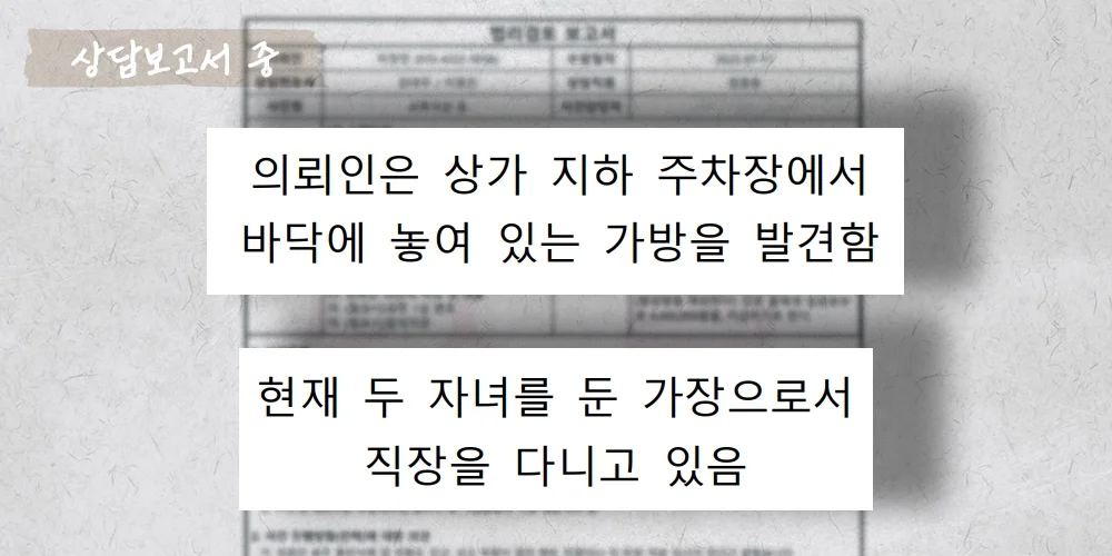점유이탈물횡령 상담보고서 중