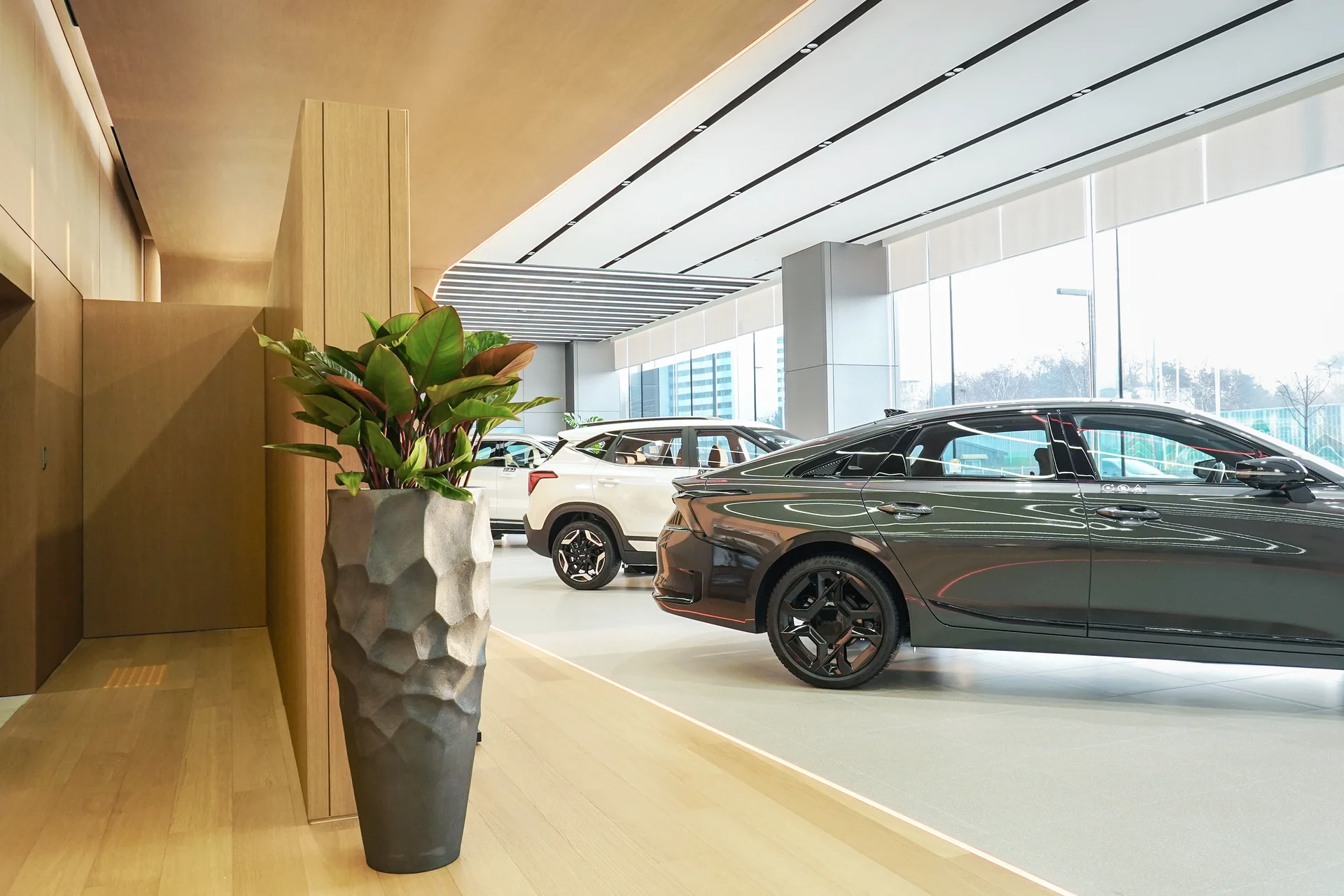 무광 플랜터로 완성한 브랜드 팝업스토어 플랜테리어 사례이다. 