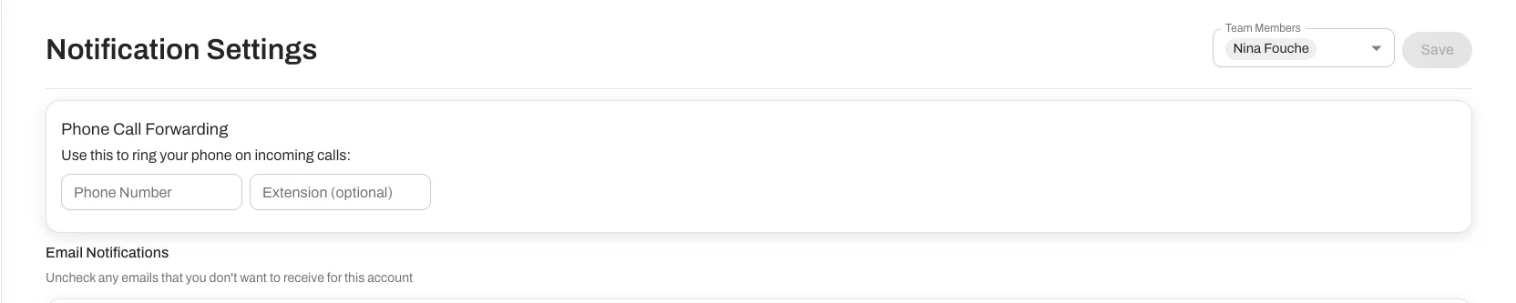 Manage email notifications for your entire team. 