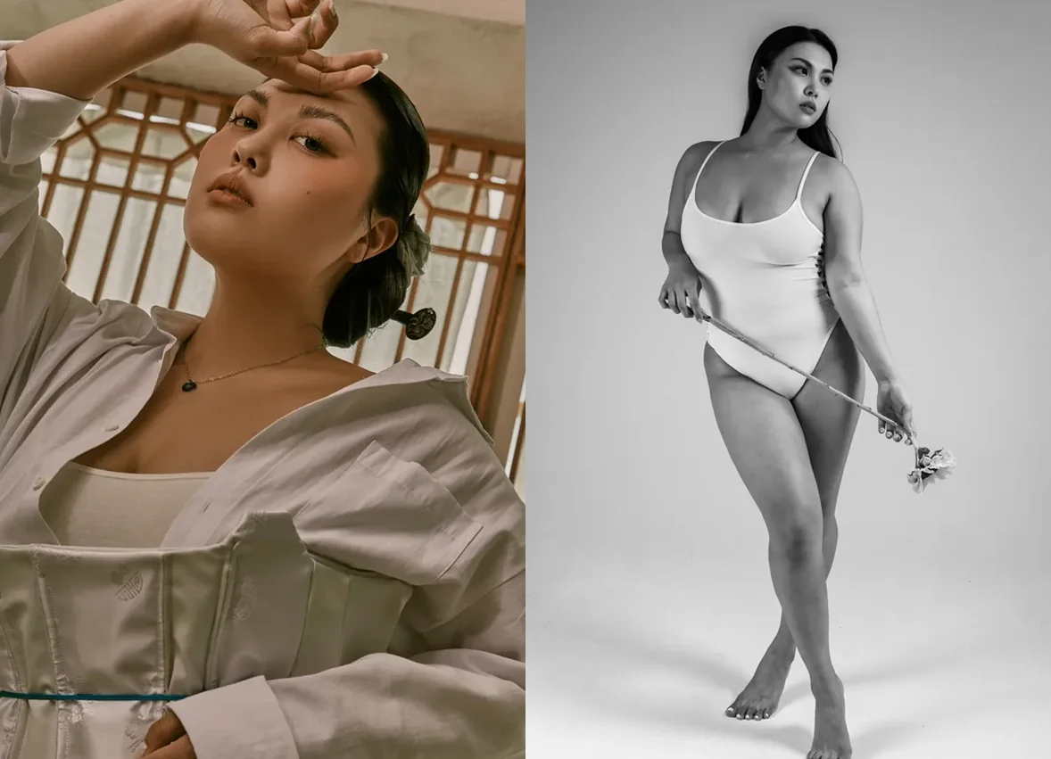 흑백 촬영으로 강렬한 무드를 보여주는 스포트라이트 플러스 사이즈 모델 고은별