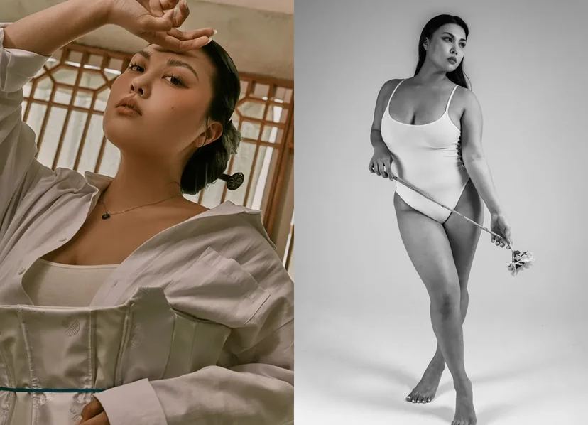 흑백 촬영으로 강렬한 무드를 보여주는 스포트라이트 플러스 사이즈 모델 고은별