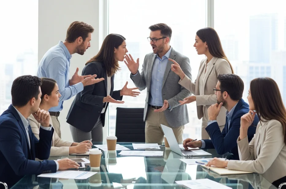 팀원들간의 감정 충돌과 언쟁