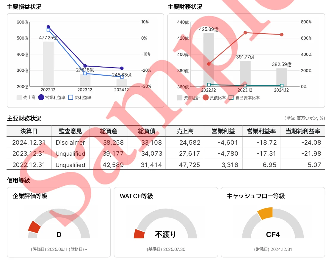나이스비즈인포에서는 일본어로 기업분석보고서를 제공합니다.