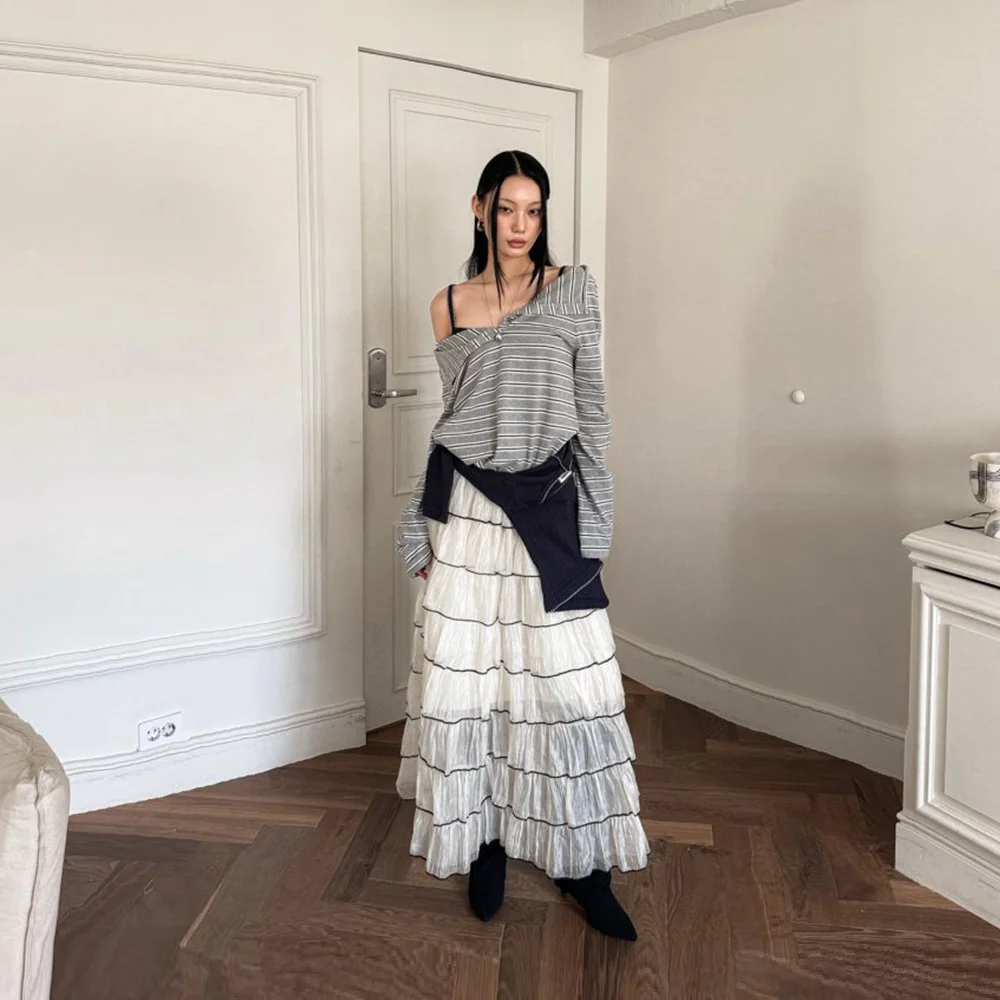 Foundation Candy Tiered Banding Long Skirt