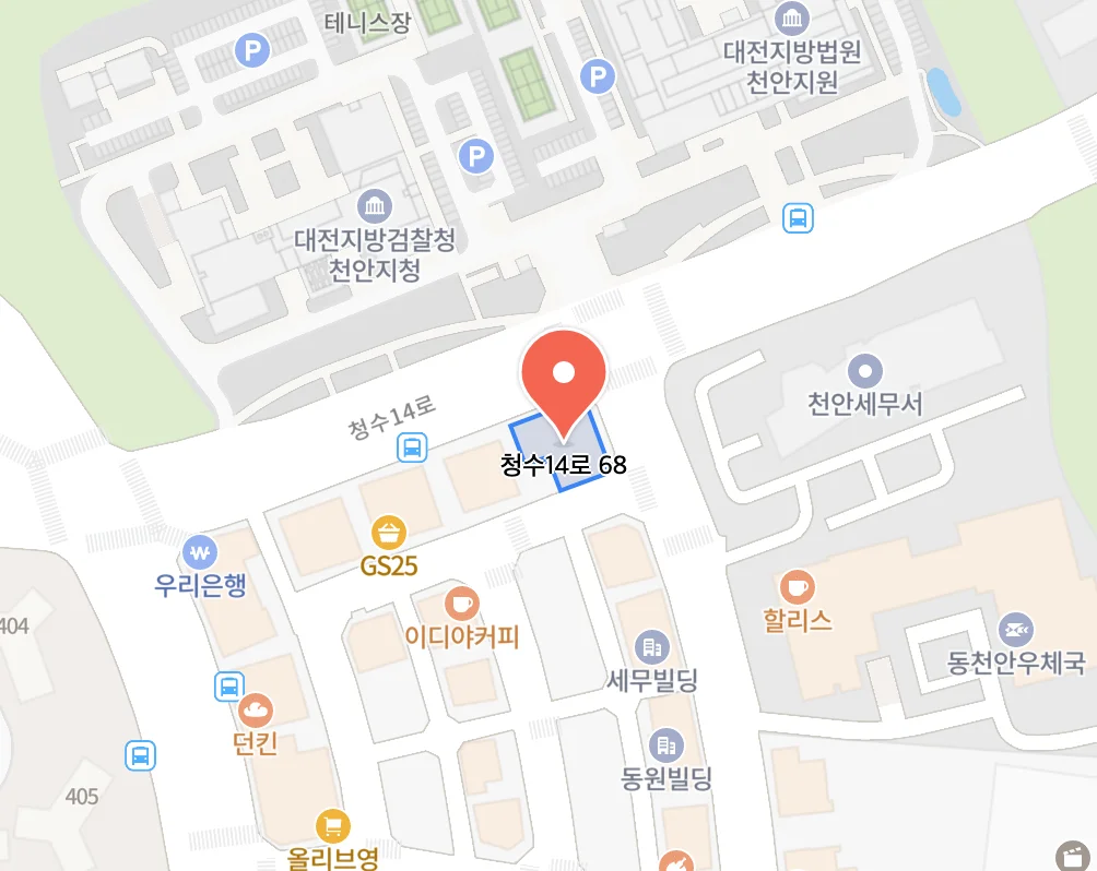 천안 분사무소 지도 이미지