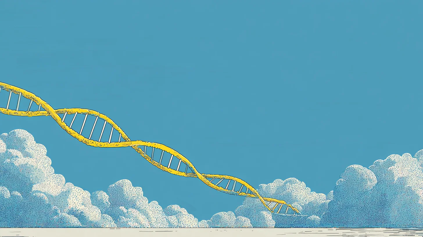 텔로미어 DNA 구조와 NMN의 항노화 연구를 상징하는 그래픽