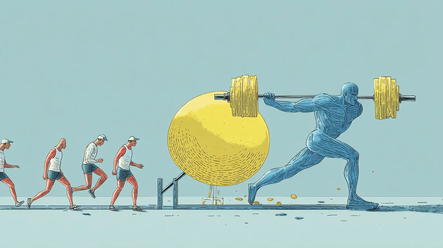 근육이 수축될 때 분비되는 마이오카인이 세포 노화를 억제하는 원리를 시각화한 이미지