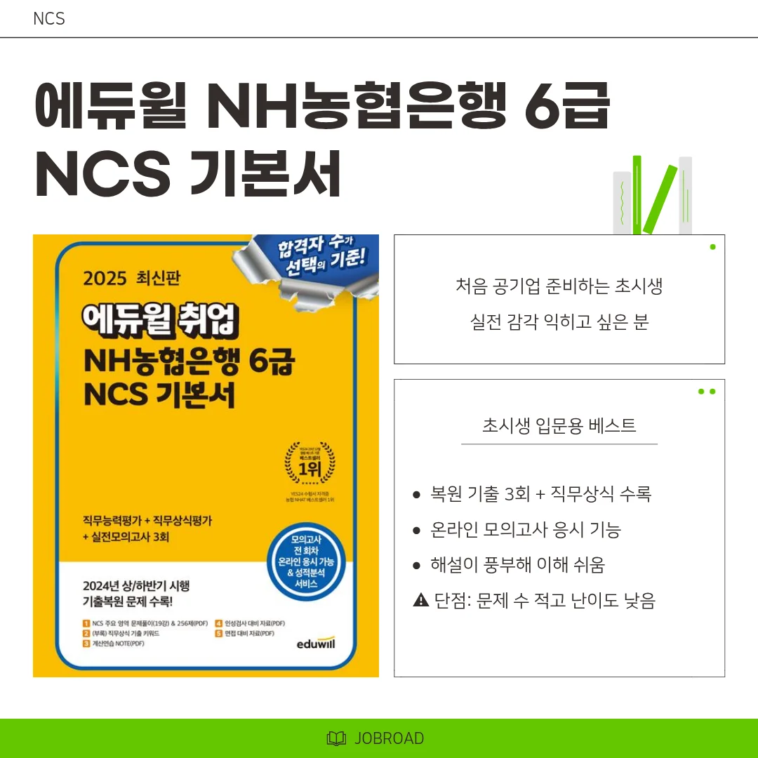 "에듀윌 NH농협은행 6급 NCS 기본서"