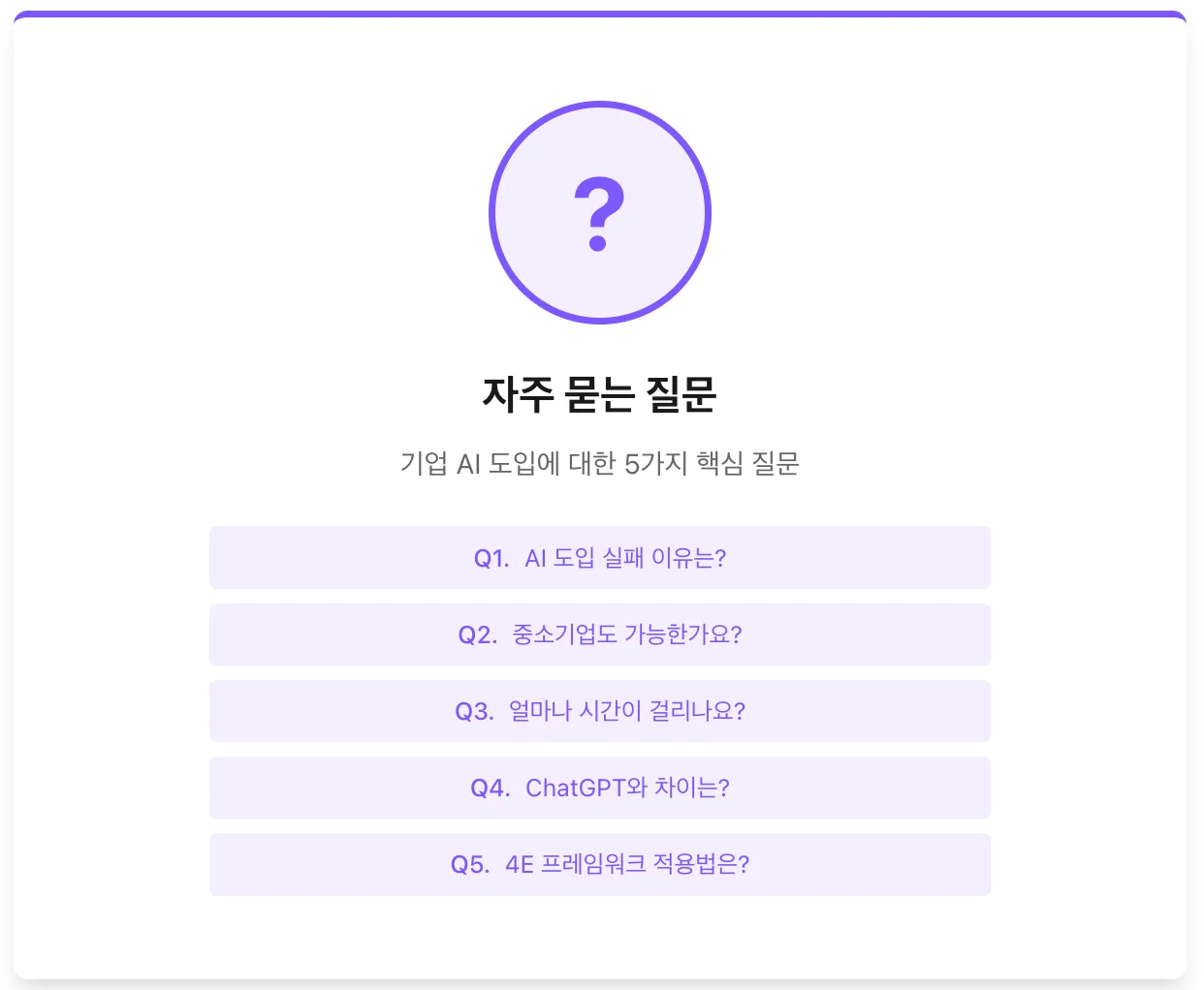 기업 AI 도입, 자주 묻는 질문 모음