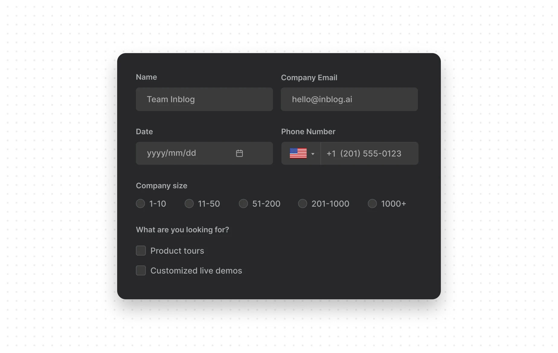 블로그 포스트마다 컨택 폼을 넣을 수 있는 인블로그