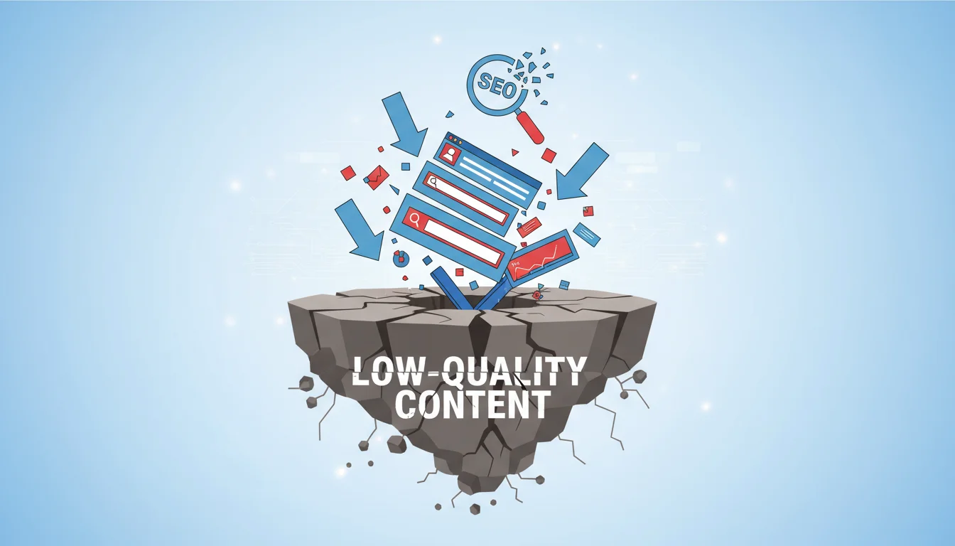 Low quality content graphic