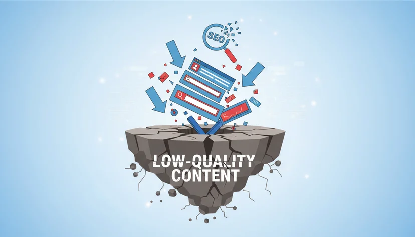 Low quality content graphic
