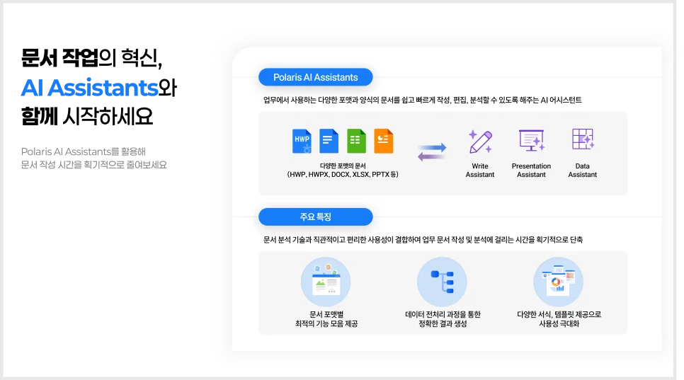 폴라리스오피스 AI Assistant 제품 설명