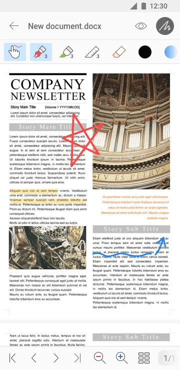 폴라리스 모바일 SDK - 문서 필기 기능