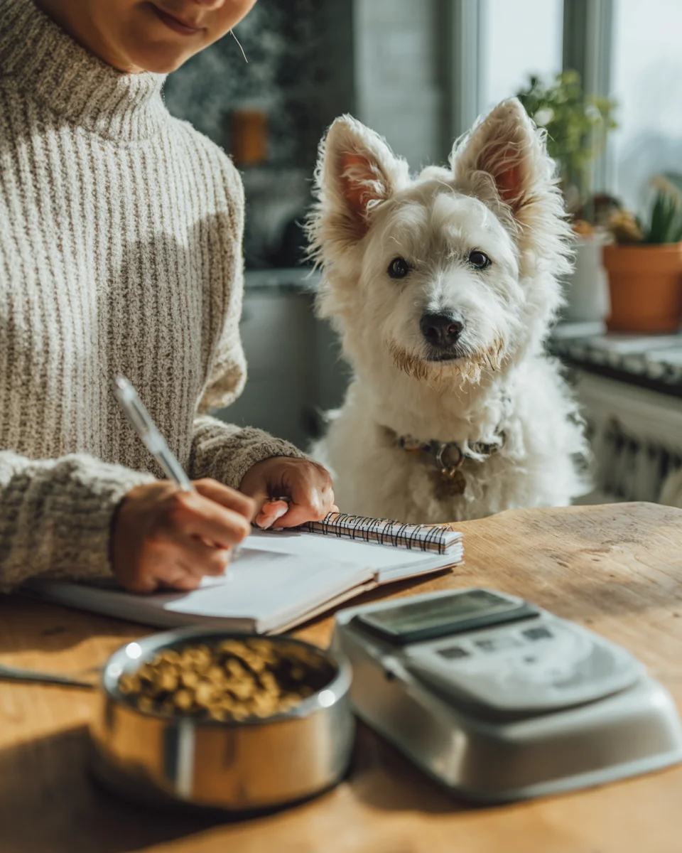반려동물 케어 일지를 작성하는 보호자