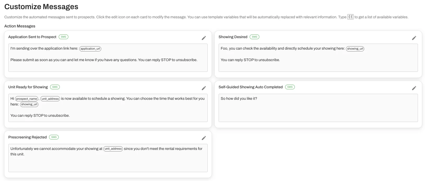 Customize your automated messages to match your brand voice