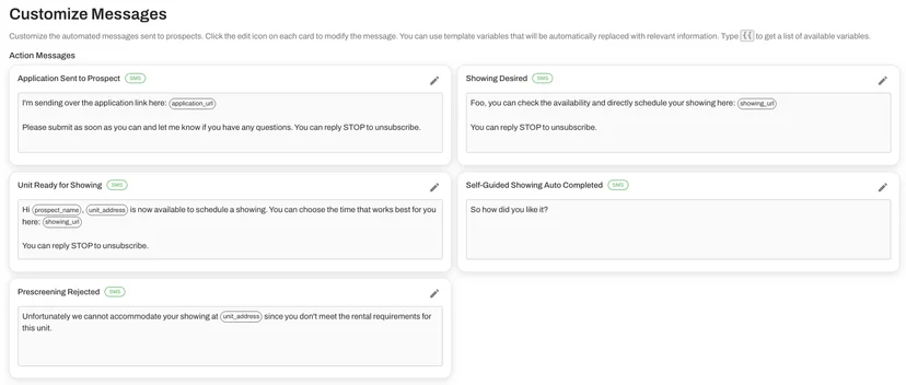 Customize your automated messages to match your brand voice