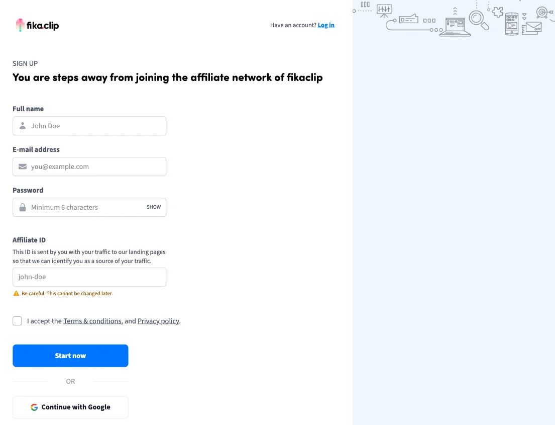 어필리에이트 가입