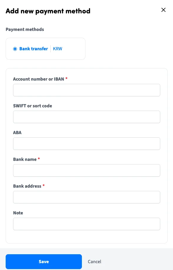 Payment Method