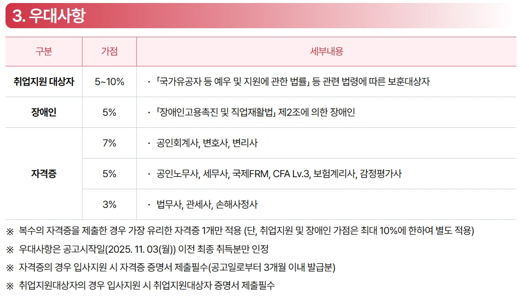 "중소기업중앙회(중기중) 2025 하반기 채용 우대 자격증"