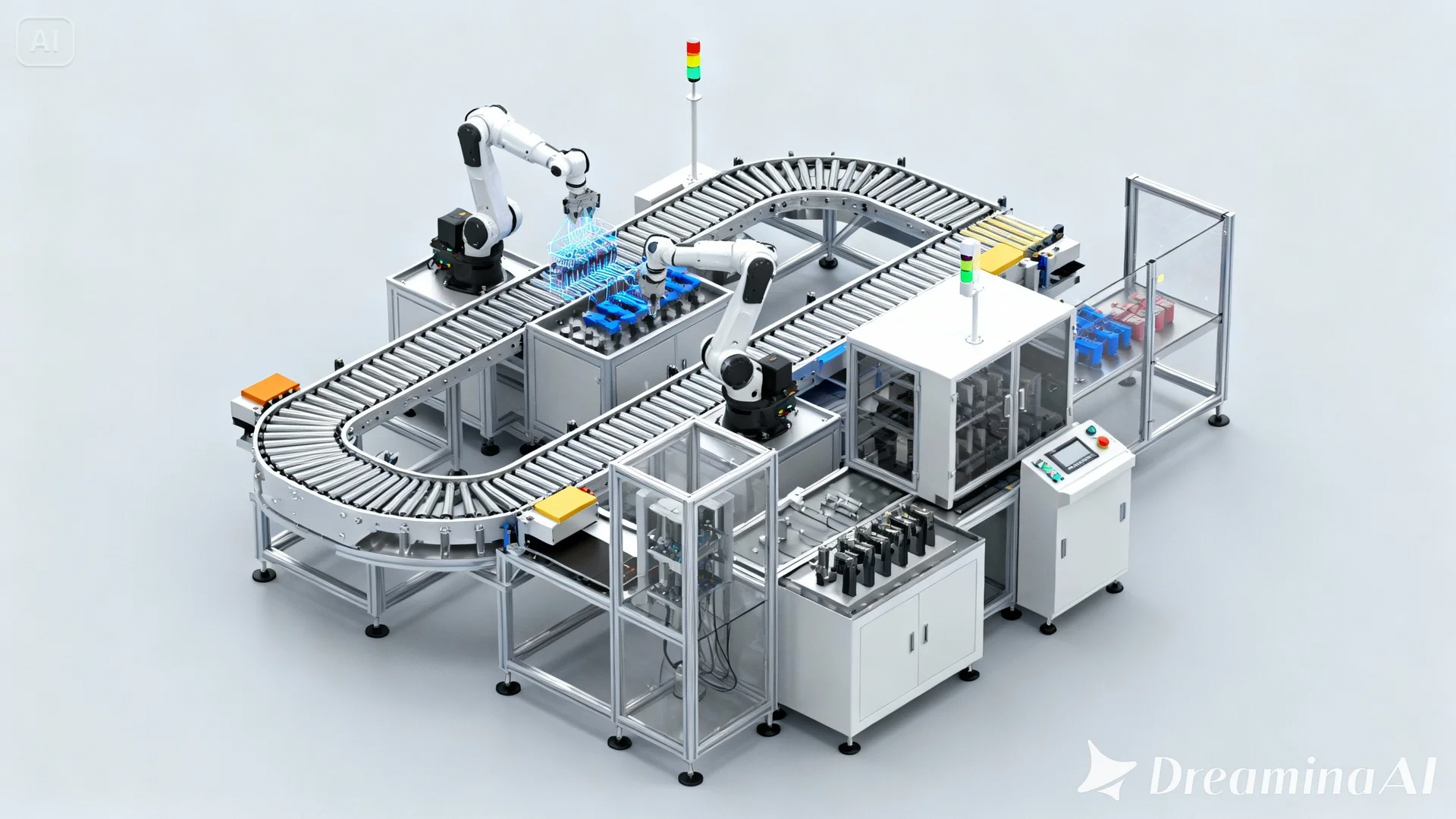 산업 현장 맞춤 자동화 설계 도면 예시"