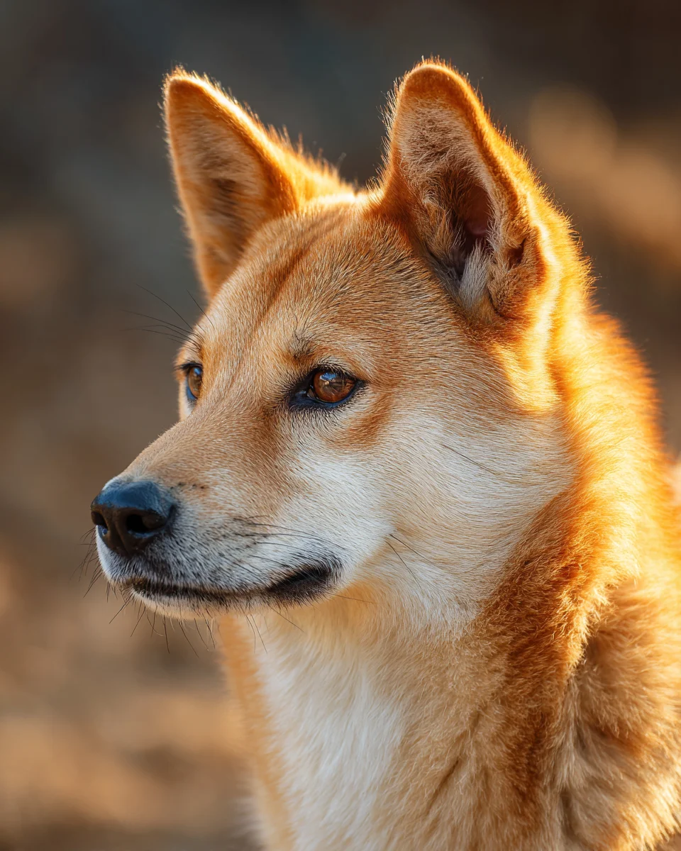 단백질이 풍부한 영양 섭취로 윤기 나는 털과 건강한 눈을 가진 강아지의 클로즈업 사진