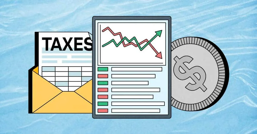 해외 브로커 FX마진·해외선물 거래의 기타소득 과세 방식을 설명하는 세금 관련 일러스트