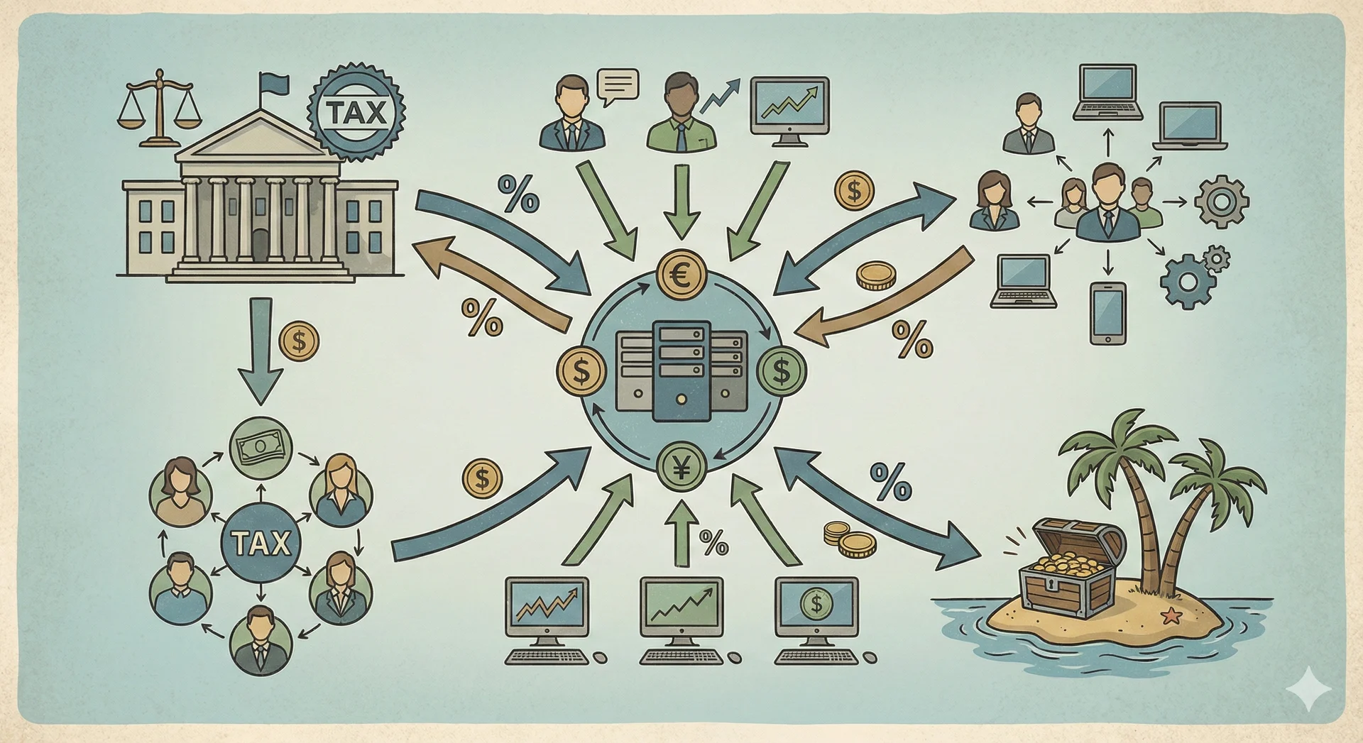 메타트레이더(MT5) 국내·해외 브로커 거래에 따른 세금 구조와 과세 기준을 설명하는 이미지