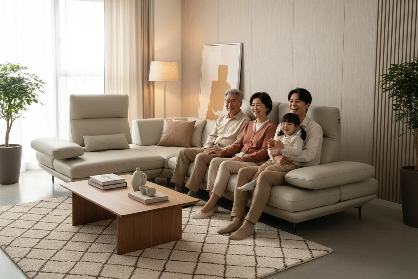 세라티 존 4인 소파 코너형