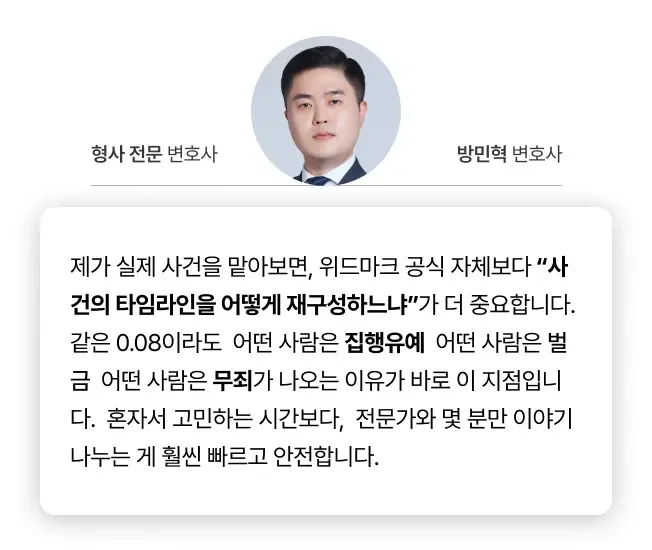 형사 전문가가 설명하는 위드마크 공식의 중요성입니다.