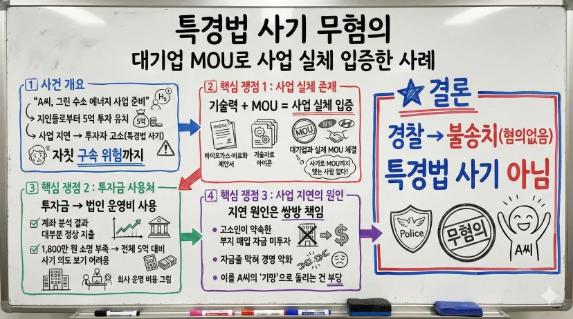 특경법 사기 무혐의 