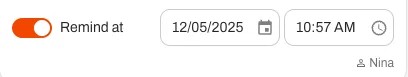 Set custom reminders for follow-ups