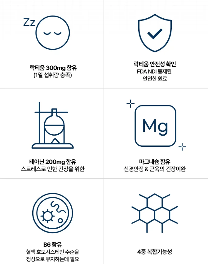 녹트리서치 슬립케어의 영양제 함량 및 차별점