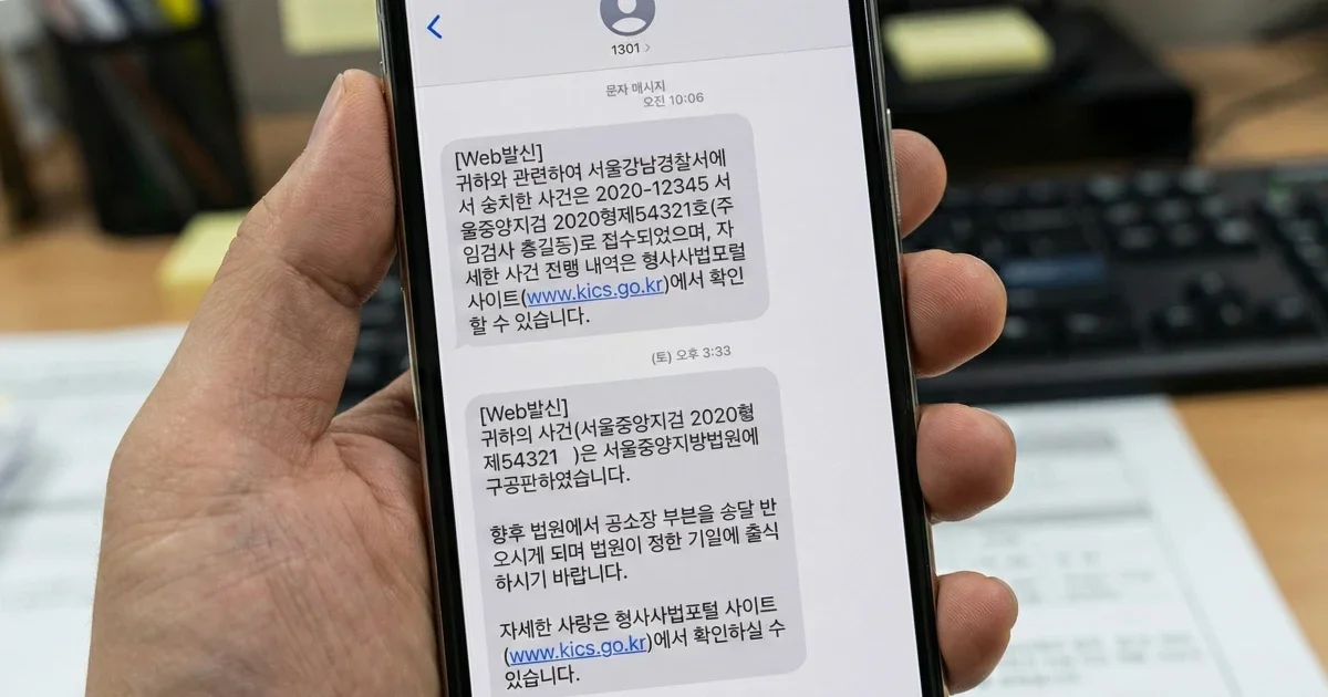 음주운전 구공판 문자를 받은 사람