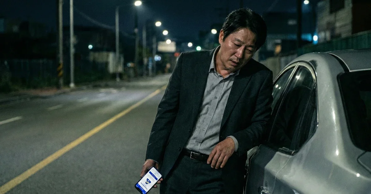 대리기사를 찾고 있는 음주운전자