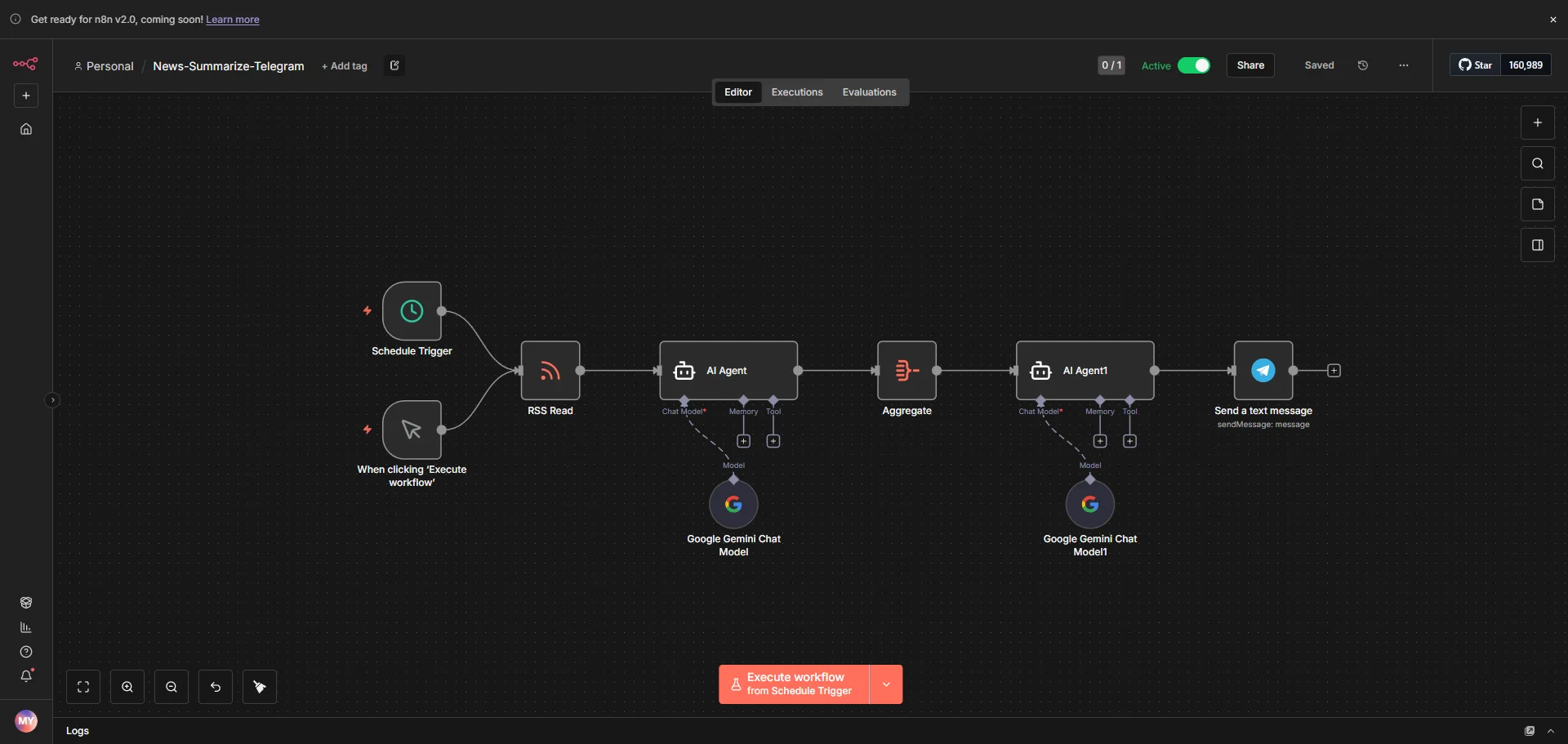 n8n 스케줄 트리거