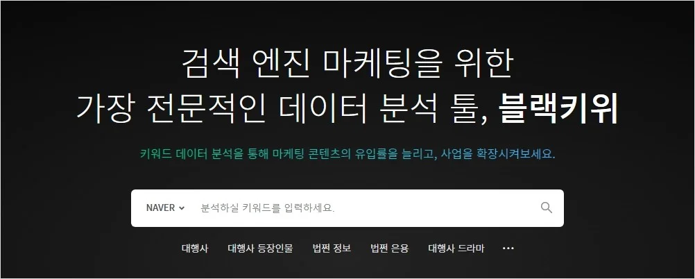 블랙키위 키워드 분석 네이버 블로그 방법