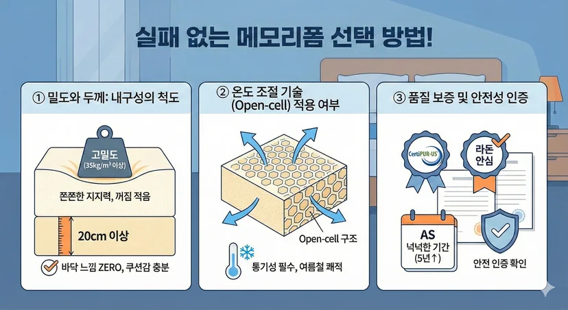 메모리폼 매트리스 추천 선택 가이드