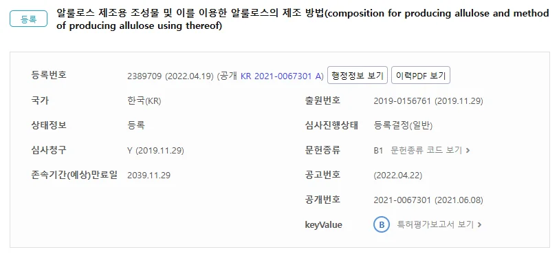 AI 특허검색 알룰로스