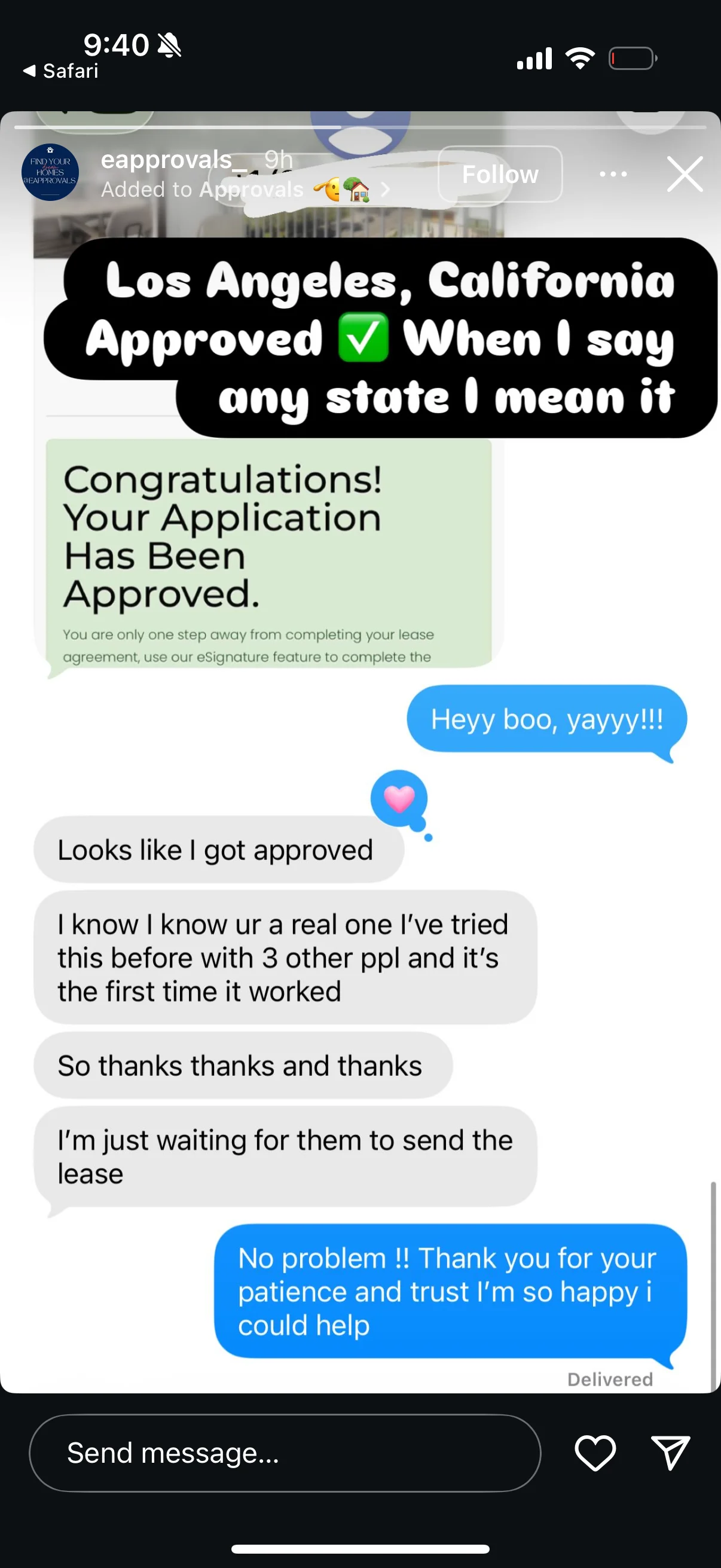 Sellers showcase "success stories" as client testimonials.