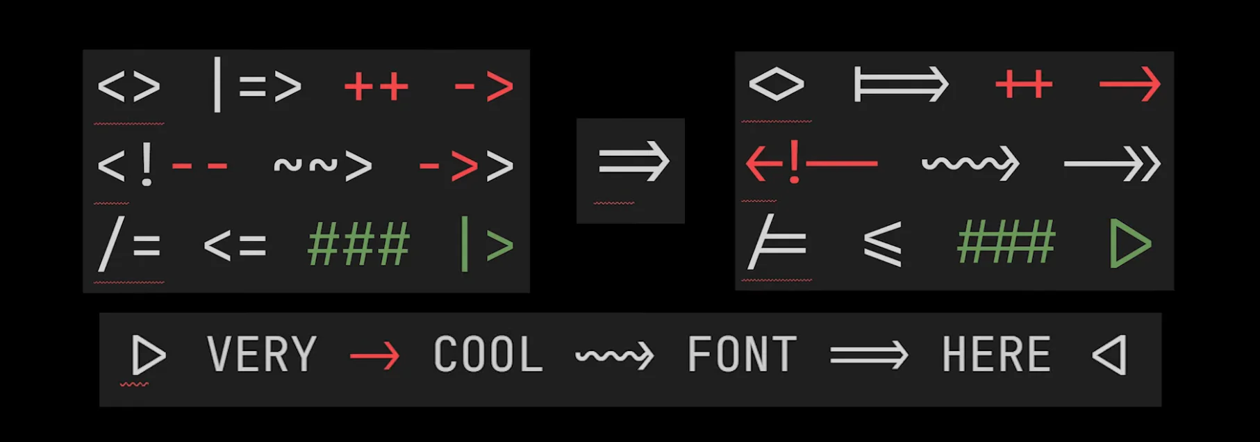 VS Code Font Ligature