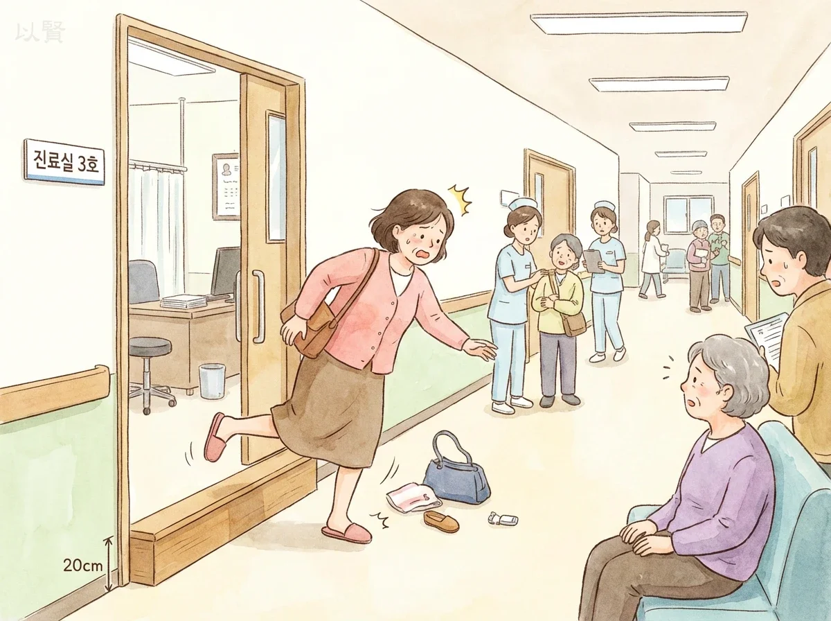 낙상사고 일러스트 이미지