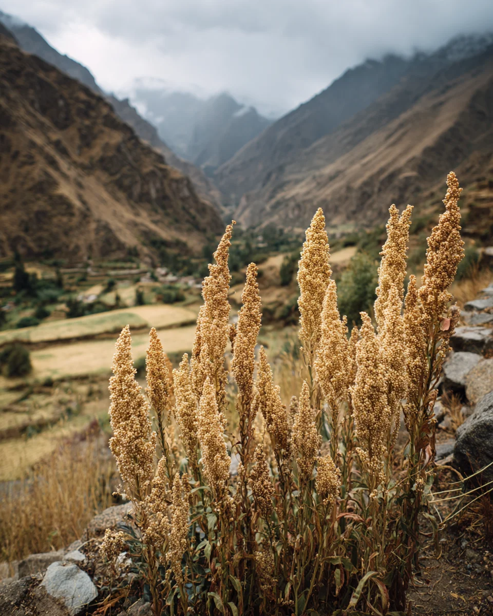 3000년 이상 재배되어 온 퀴노아의 원산지인 남아메리카 안데스산맥 고원 지대의 실제 재배 모습