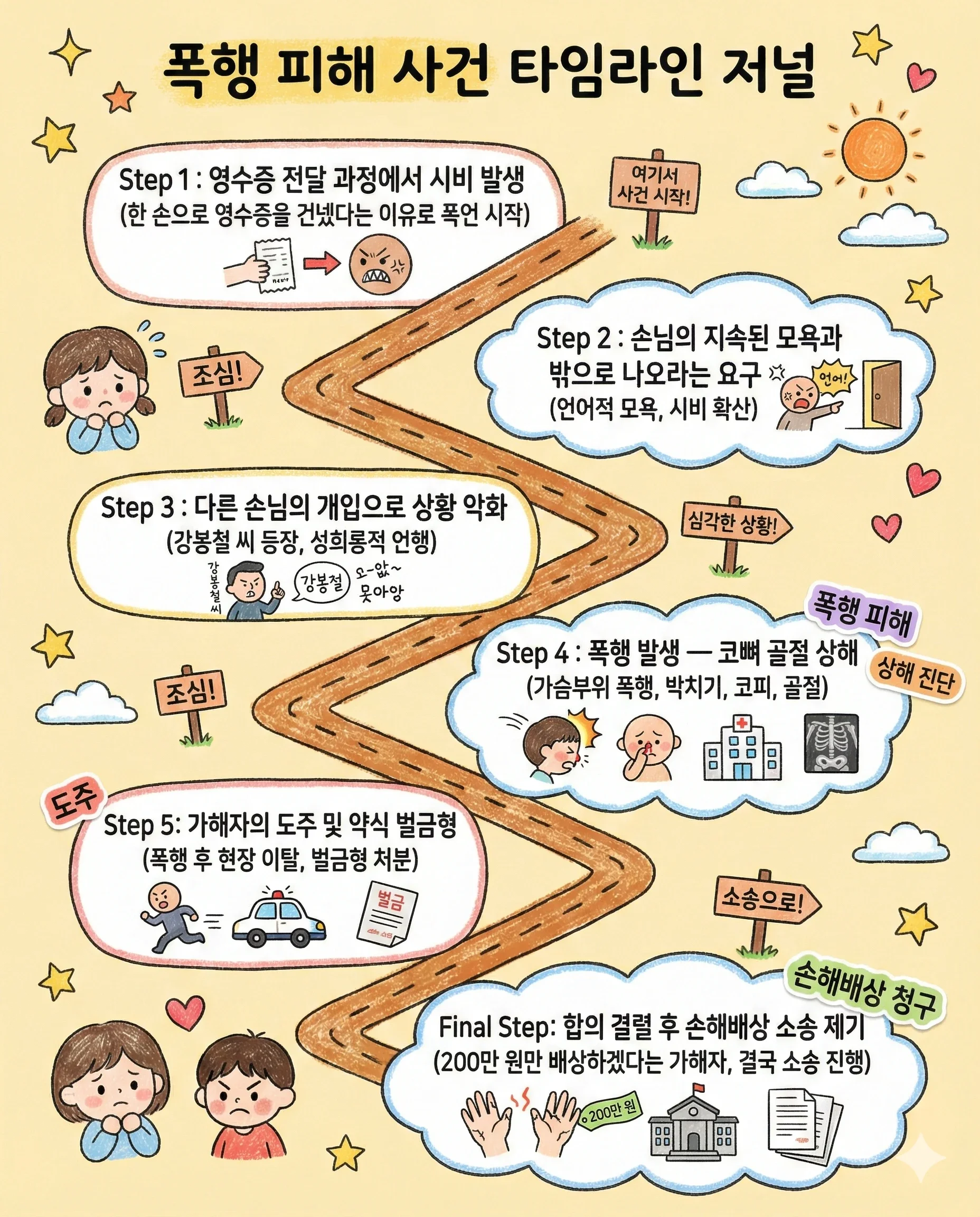 폭행피해 사건 타임라인